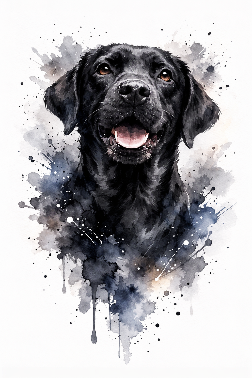 Labrador Watercolor portrait example